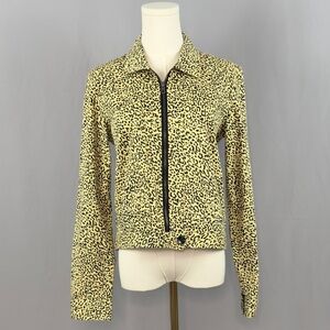 Volcom Yellow & Black Leopard Print Jacket